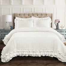 Load image into Gallery viewer, Ella Ruffle Lace 3 Piece Comforter Set
