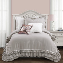 Load image into Gallery viewer, Ella Ruffle Lace Dorm Comforter Set
