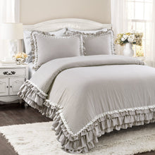 Load image into Gallery viewer, Ella Ruffle Lace 3 Piece Comforter Set
