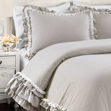 Load image into Gallery viewer, Ella Ruffle Lace 3 Piece Comforter Set
