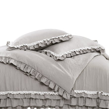 Load image into Gallery viewer, Ella Ruffle Lace 3 Piece Comforter Set
