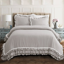 Load image into Gallery viewer, Ella Ruffle Lace 3 Piece Comforter Set
