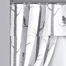 Load image into Gallery viewer, Bird On The Tree Double Swag Shower Curtain 16 Piece Complete Set
