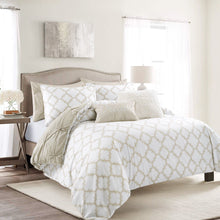 Load image into Gallery viewer, Ravello Pintuck Caroline Geo 7 Piece Comforter Set
