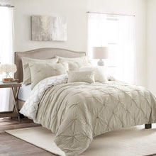 Load image into Gallery viewer, Ravello Pintuck Caroline Geo 7 Piece Comforter Set
