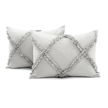 Cargar imagen en el visor de la galería, Ruffle Diamond 3 Piece Comforter Set
