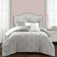 Cargar imagen en el visor de la galería, Ravello Pintuck Caroline Geo Comforter Set Back To Campus Dorm Room Bedding
