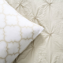 Cargar imagen en el visor de la galería, Ravello Pintuck Caroline Geo Comforter Set Back To Campus Dorm Room Bedding
