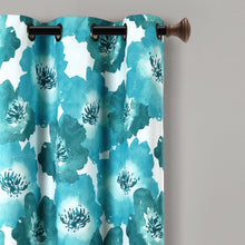 Load image into Gallery viewer, Julie Floral Insulated Grommet Blackout Window Curtain Panel Set
