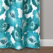 Load image into Gallery viewer, Julie Floral Insulated Grommet Blackout Window Curtain Panel Set
