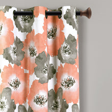 Load image into Gallery viewer, Julie Floral Insulated Grommet Blackout Window Curtain Panel Set
