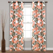 Cargar imagen en el visor de la galería, Julie Floral Insulated Grommet Blackout Window Curtain Panel Set
