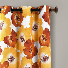 Load image into Gallery viewer, Julie Floral Insulated Grommet Blackout Window Curtain Panel Set
