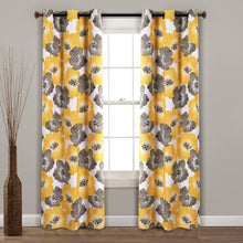 Load image into Gallery viewer, Julie Floral Insulated Grommet Blackout Window Curtain Panel Set
