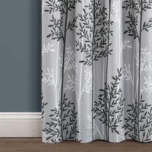 Load image into Gallery viewer, Linear Tree Insulated Rod Pocket Blackout Curtain Panel Set
