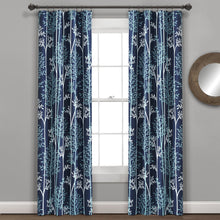 Cargar imagen en el visor de la galería, Linear Tree Insulated Rod Pocket Blackout Curtain Panel Set
