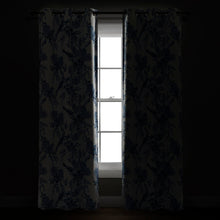 Cargar imagen en el visor de la galería, Farmhouse Bird And Flower Insulated Grommet Blackout Window Curtain Panel Set
