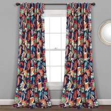 Load image into Gallery viewer, Zara Jacobean Light Filtering Window Curtain Panel Set
