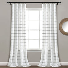 Load image into Gallery viewer, Ombre Stripe Yarn Dyed Recycled Cotton Blend Window Curtain Panel Set
