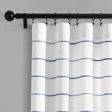 Load image into Gallery viewer, Ombre Stripe Yarn Dyed Recycled Cotton Blend Window Curtain Panel Set
