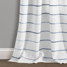 Cargar imagen en el visor de la galería, Ombre Stripe Yarn Dyed Recycled Cotton Blend Window Curtain Panel Set
