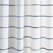 Load image into Gallery viewer, Ombre Stripe Yarn Dyed Recycled Cotton Blend Window Curtain Panel Set
