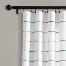 Load image into Gallery viewer, Ombre Stripe Yarn Dyed Recycled Cotton Blend Window Curtain Panel Set
