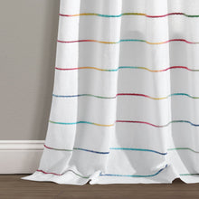 Load image into Gallery viewer, Ombre Stripe Yarn Dyed Recycled Cotton Blend Window Curtain Panel Set
