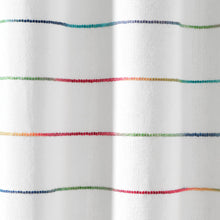 Load image into Gallery viewer, Ombre Stripe Yarn Dyed Recycled Cotton Blend Window Curtain Panel Set
