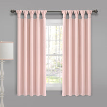 Cargar imagen en el visor de la galería, Insulated Knotted Tab Top Blackout Window Curtain Panel Set
