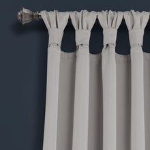 Load image into Gallery viewer, Insulated Knotted Tab Top Blackout Window Curtain Panel Set
