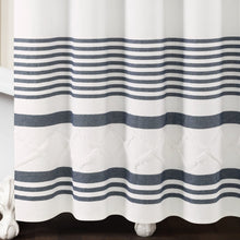 Load image into Gallery viewer, Urban Diamond Stripe Woven Tufted Recycled Cotton Blend Shower Curtain
