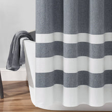 Cargar imagen en el visor de la galería, Cape Cod Stripe Yarn Dyed Cotton Shower Curtain
