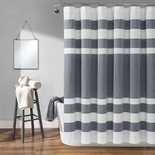 Cargar imagen en el visor de la galería, Cape Cod Stripe Yarn Dyed Cotton Shower Curtain
