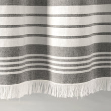 Load image into Gallery viewer, Nantucket Yarn Dyed Tassel Fringe Shower Curtain
