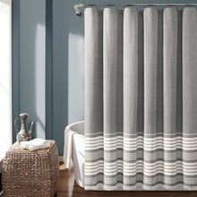 Load image into Gallery viewer, Nantucket Yarn Dyed Tassel Fringe Shower Curtain
