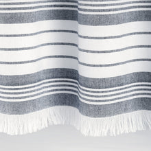 Load image into Gallery viewer, Nantucket Yarn Dyed Tassel Fringe Shower Curtain
