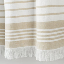 Load image into Gallery viewer, Nantucket Yarn Dyed Tassel Fringe Shower Curtain
