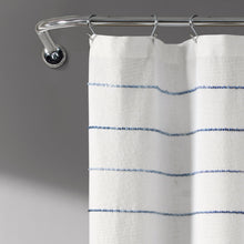 Load image into Gallery viewer, Ombre Stripe Yarn Dyed Recycled Cotton Blend Shower Curtain
