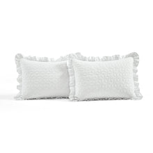 Carregar imagem no visualizador da galeria, French Country Geo Ruffle Skirt 3 Piece Bedspread Set
