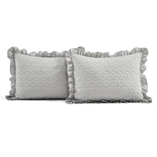 Carregar imagem no visualizador da galeria, French Country Geo Ruffle Skirt 3 Piece Bedspread Set
