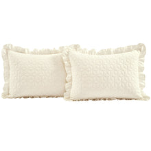 Carregar imagem no visualizador da galeria, French Country Geo Ruffle Skirt 3 Piece Bedspread Set
