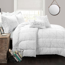 Load image into Gallery viewer, Trio Geo Metallic Print Comforter Set
