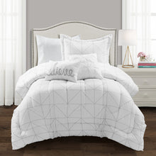 Load image into Gallery viewer, Trio Geo Metallic Print Comforter Set
