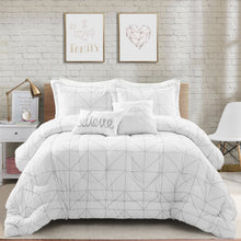 Cargar imagen en el visor de la galería, Trio Geo Metallic Print Comforter Set
