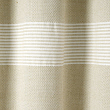 Load image into Gallery viewer, Tucker Stripe Yarn Dyed Knotted Tassel Shower Curtain
