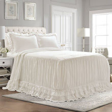 Load image into Gallery viewer, Ella Ruffle Lace 3 Piece Bedspread Set
