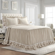 Load image into Gallery viewer, Ella Ruffle Lace 3 Piece Bedspread Set
