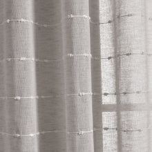 Cargar imagen en el visor de la galería, Farmhouse Textured Grommet Sheer Window Curtain Panel Set
