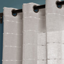 Cargar imagen en el visor de la galería, Farmhouse Textured Grommet Sheer Window Curtain Panel Set
